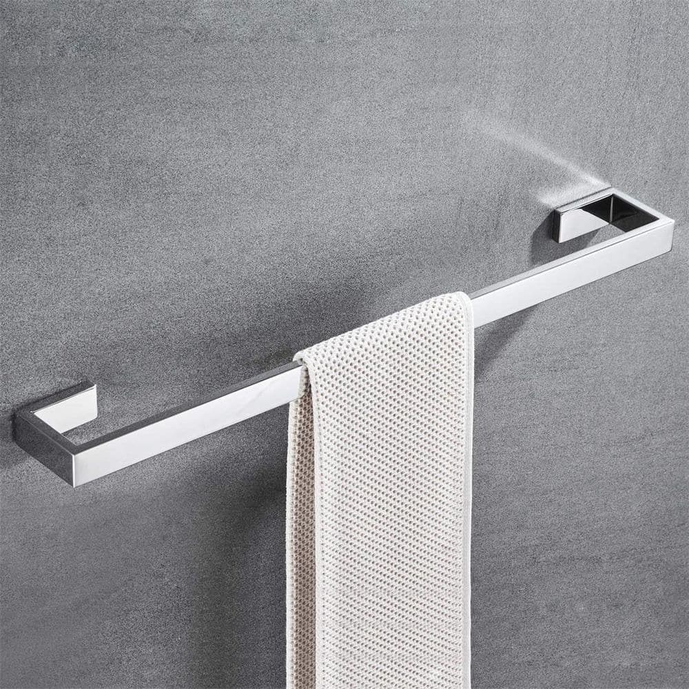 Polished Chrome Stainless Steel Wall Mounted Towel Bar