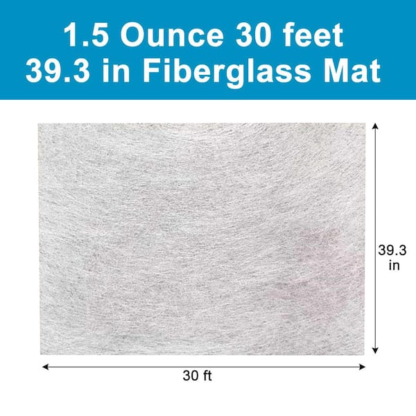 Fiberglass Chopped Strand Mat – 3.5 Yards X 41" Wide, 1.5 Oz/sq Ft, For Strong Repairs