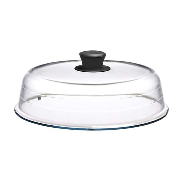 2 in 1 Borosilicate Glass Microwave Splatter Cover and Microwave Place Mat, Food Grade No Plastic Splatter Guard Lid