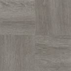 Tivoli Charcoal Grey 12 in. x 12 in. Peel and Stick Parquet Vinyl Tile (45 sq. ft. / case)