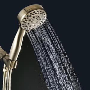 5-Spray Patterns with 2.5 GPM 3.72 in. Wall Mounted Handheld Shower Head with Massage and Mist Spray in Polished Gold