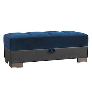 Basics X Collection Turquoise/Black Ottoman With Storage