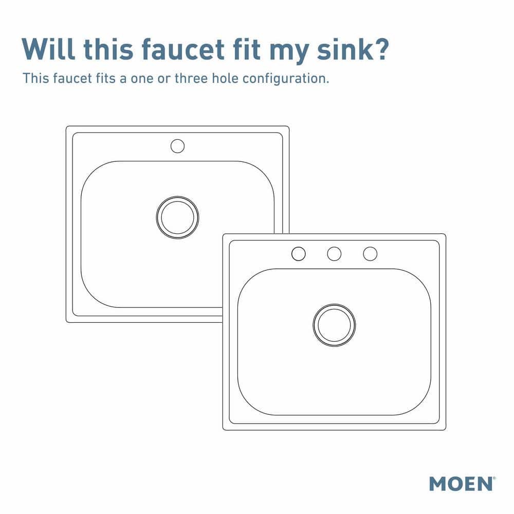 Moen Arbor Chrome One-Handle Pulldown Kitchen Faucet with Power Boost