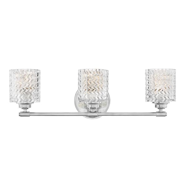 HINKLEY Elle 24.0 in. 3 Light Chrome Vanity Light
