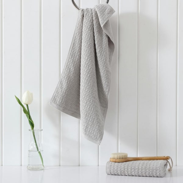 Tommy Bahama Northern Pacific 2-Piece Gray Cotton Hand Towel Set