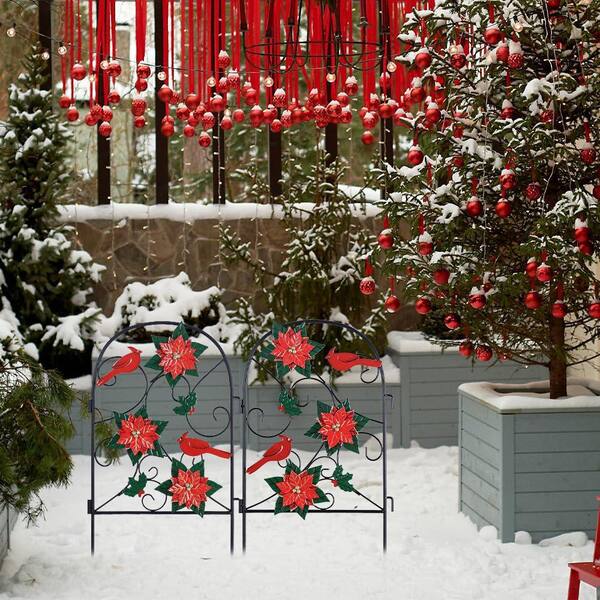 2-Pieces Metal Decorative Garden Stakes RT1179 - The Home Depot