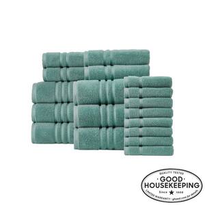Turkish Cotton Ultra Soft Aloe Green 18-Piece Bath Towel Set
