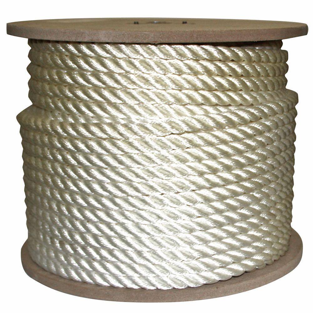 Rope King 5 8 In X 300 Ft Twisted Nylon Rope White TN 58300 The 