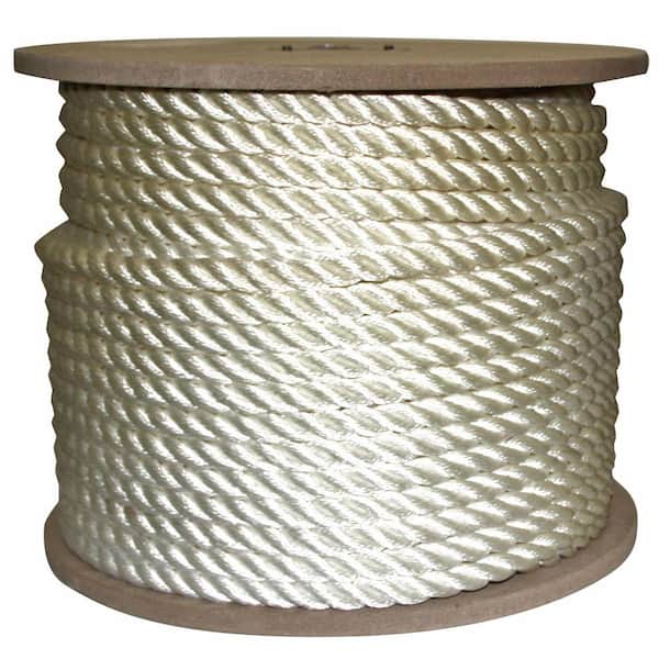 Rope King 5/8 in. x 300 ft. Twisted Nylon Rope White TN-58300 - The Home  Depot