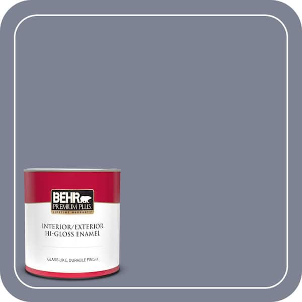 BEHR PREMIUM PLUS 1 qt. #610F-6 Deep Smoke Signal Hi-Gloss Enamel Interior/Exterior Paint & Primer
