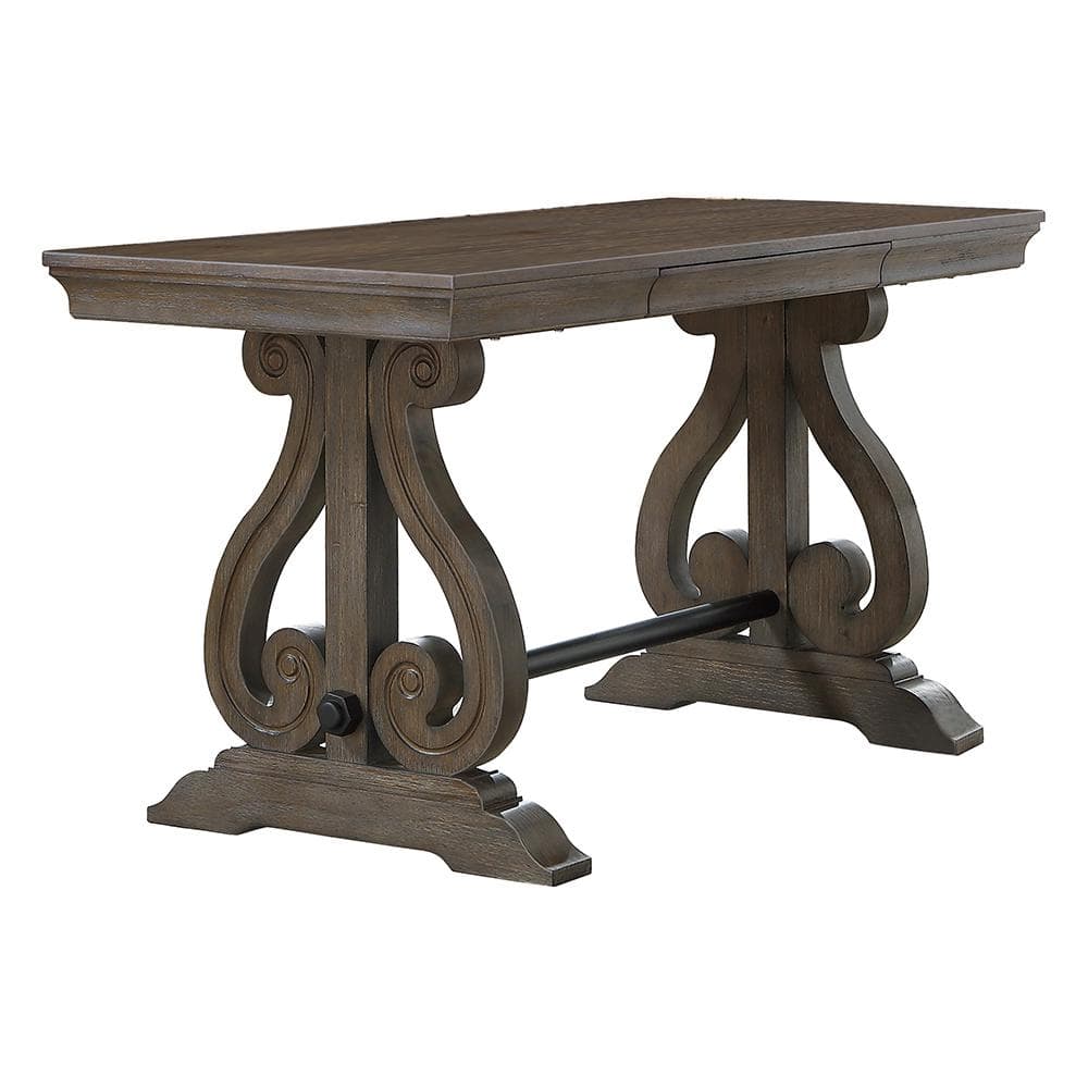 Toulon Dark Oak 60" Writing Desk with Drawer