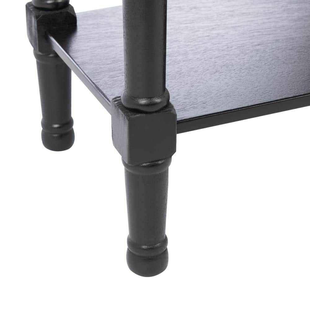Ryder Black Striated 2-Drawer Console Table with Storage