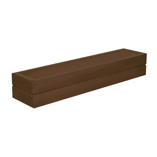 Eagle One 21.5 in. x 5 in. x 3.5 in. Brown Recycled Plastic Commercial Grade Window Box Planter