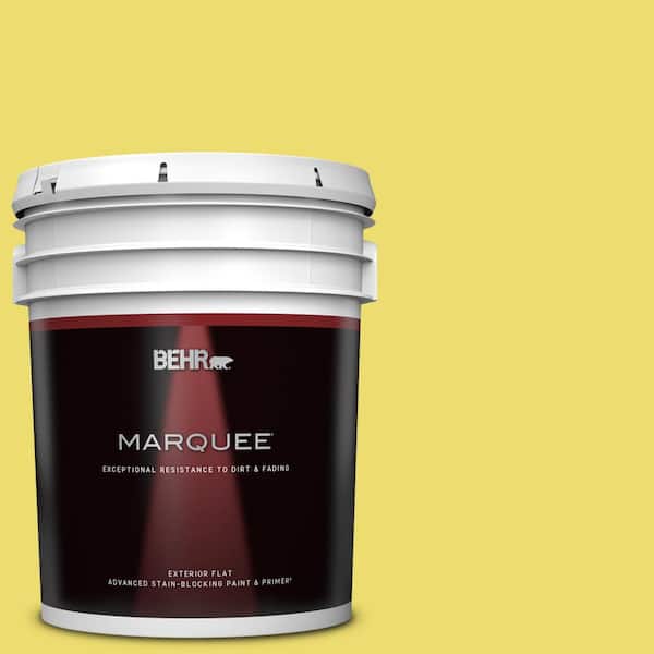 BEHR MARQUEE 5 gal. #T15-15 Plastic Lime Flat Exterior Paint & Primer