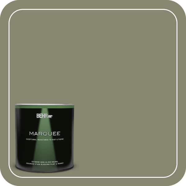 BEHR MARQUEE 1 qt. #400F-6 Grasshopper Wing Semi-Gloss Enamel Exterior Paint & Primer