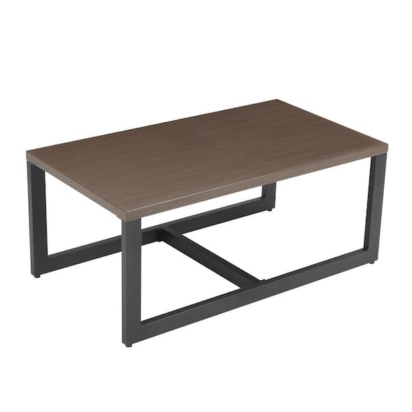 Pocassy 48 in. Brown Espresso Large Rectangle Coffee Table, Modern Cocktail Table for Living Room