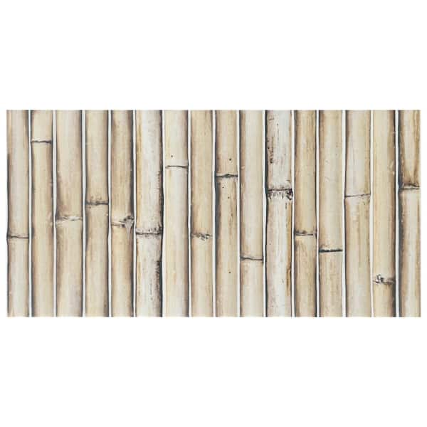 Merola Tile Bamboo Haven Sandy White 5-7/8 in. x 11-7/8 in. Ceramic Wall Tile (9.8 sq. ft./Case)