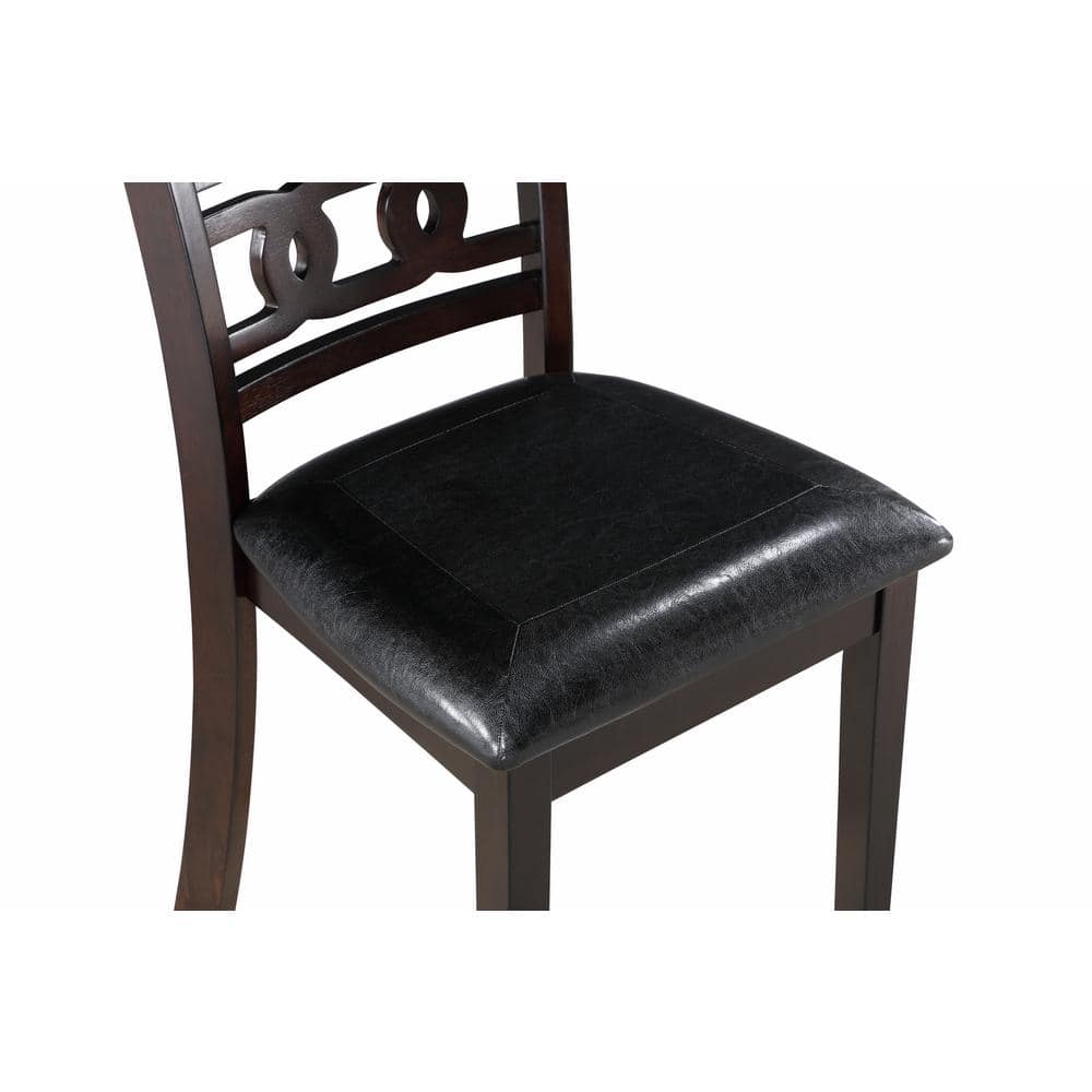 Ebony 48-Inch Rectangular Dining Table with 4 Chairs