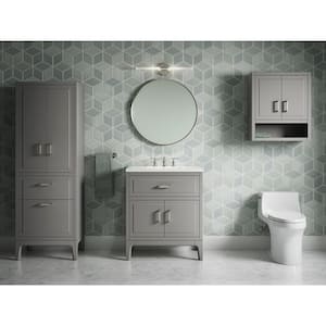 Seer 30 in. W x 18 in. D x 36 in. H Single Sink Freestanding Bath Vanity in Mohair Grey with Quartz Top