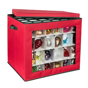Ornament Storage Container in Red (120-Count)