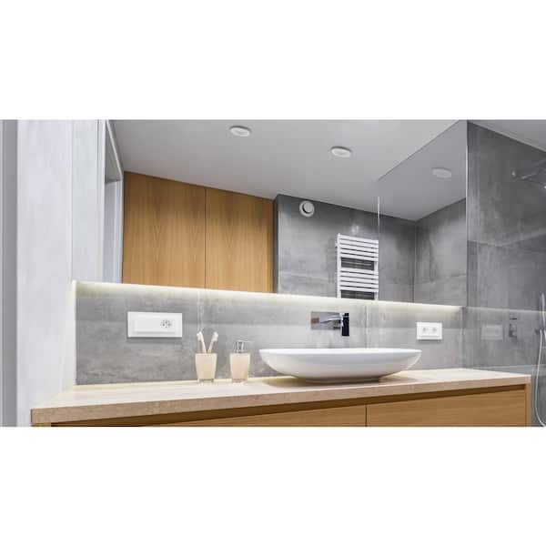 4 in. Integrated LED Deep Baffle Canless Recessed Light Kit with Lumen Select and Adjustable Color Temperature, (1-Pack)