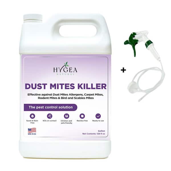 Dust Mite Killer Spray 128 oz. Gallon Ready to Use-Eliminates Dust Mites, Carpet Mites, Rodent Mites, Insect Killer