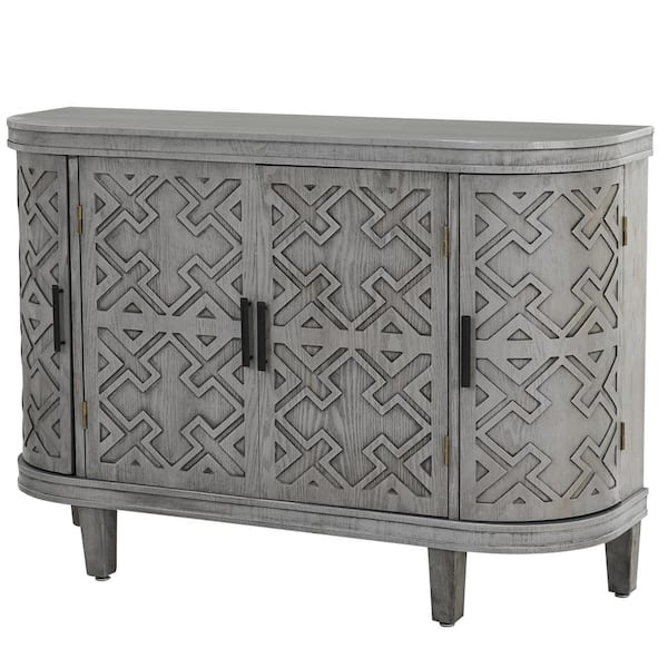 Unbranded 47.2 in. W x 15.2 in. D x 33.5 in. H Gray Bathroom Linen Cabinet
