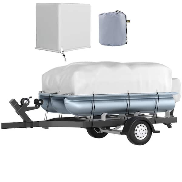 VEVOR Pontoon Boat Cover Fit for 17-20 in. Boat Heavy Duty 600D Marine Grade Oxford UV Resistant Waterproof Boat Cover