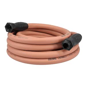 Colors Series 5/8 in. x 25 ft. 3/4 in. 11-1/2 GHT Fittings Garden Hose with SwivelGrip in Red Clay