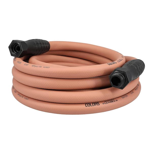 Flexzilla Colors Series 5/8 in. x 25 ft. 3/4 in. 11-1/2 GHT Fittings Garden Hose with SwivelGrip in Red Clay