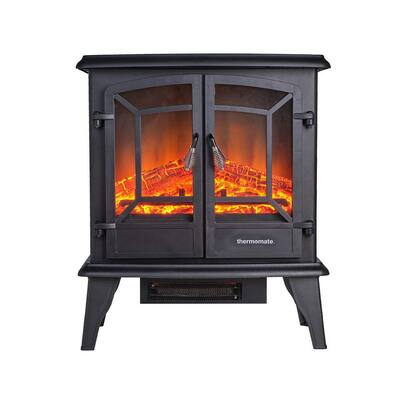 Black Portable Electric Fireplaces The Home Depot - Portable Fireplace Heater Home Depot