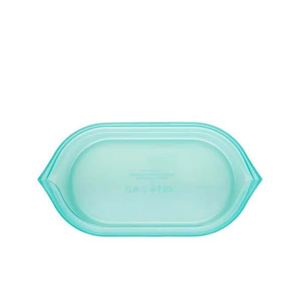 Zip Top Reusable Silicone 2-Piece Bag Set - Sandwich 24 oz., Snack 4 oz.  Zippered Storage Containers in Teal Z-BAG2A-03 - The Home Depot