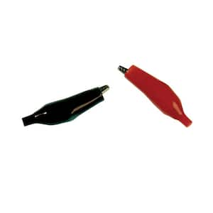 Alligator Clips10 AMP-1 Red & 1 Black, , 2/Clam