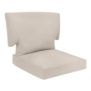 Charlottetown 23 in. x 26 in. CushionGuard Outdoor Deep Seat Replacement Cushion in Putty