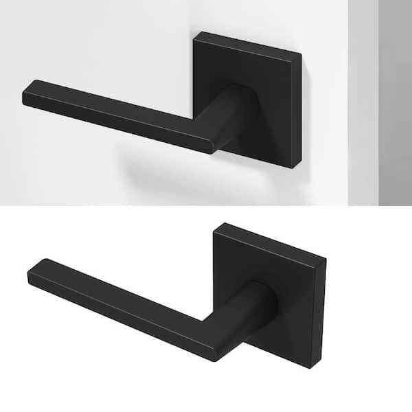 Okun Quadra Metal Matte Black Dummy Door Handle with Square