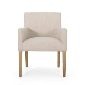 Vensel Espresso/Beige Fabric Arm Chair