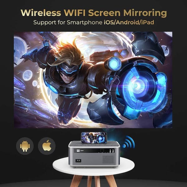  Mini Projector, VOPLLS 1080P Full HD Supported Video