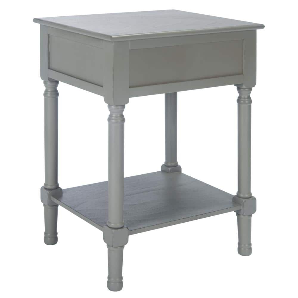 Haines Distressed Grey 22" Rectangular Accent Table with Drawer