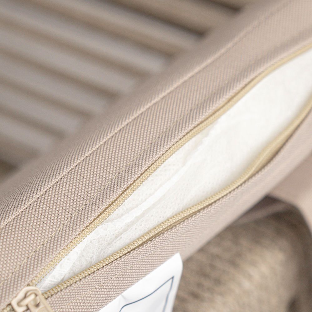 クッション Acacia Wood Outdoor Dining Chairs, Patio Armchair with Handwoven