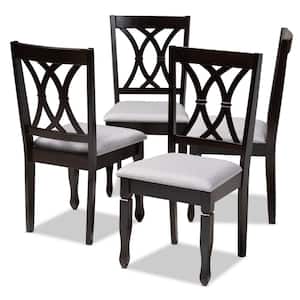 Reneau Gray and Espresso Fabric Dining Chair (Set of 4)