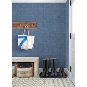 Lanister Blue Texture Strippable Non Woven Wallpaper