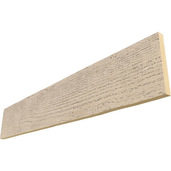 Ekena Millwork Endurathane 1 in. H x 6 in. W x 8 ft. L Rough Sawn Driftwood Faux Wood Beam Plank