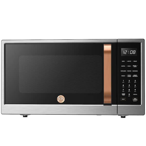 Chefman MicroCrisp 1.1 Cu ft 1000W Microwave + Crisper, Black, New