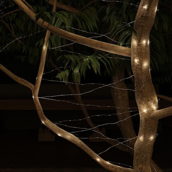 Outdoor 38.65 ft. Solar Warm White LED Rope Light with Copper Wire Strands