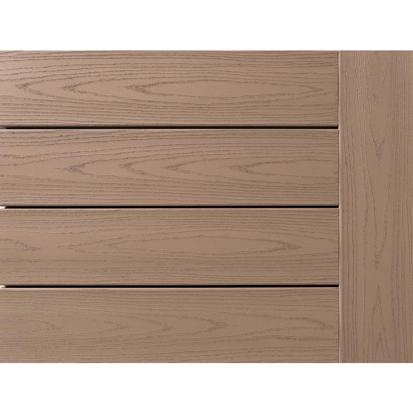 Advanced PVC Harvest 1 in. x 6 in. x 1 ft. Square Brownstone PVC Sample (Actual: 1 in. x 5 1/2 in. x 1 ft.)