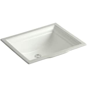 Memoirs 20 in. Vitreous China Undermount Bathroom Sink in Dune with Overflow Drain