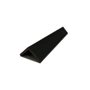 2 in. x 2 in. x 8.92 ft. Right Angle Black Outdoor European Siding PVC End Trim (5-Pieces)