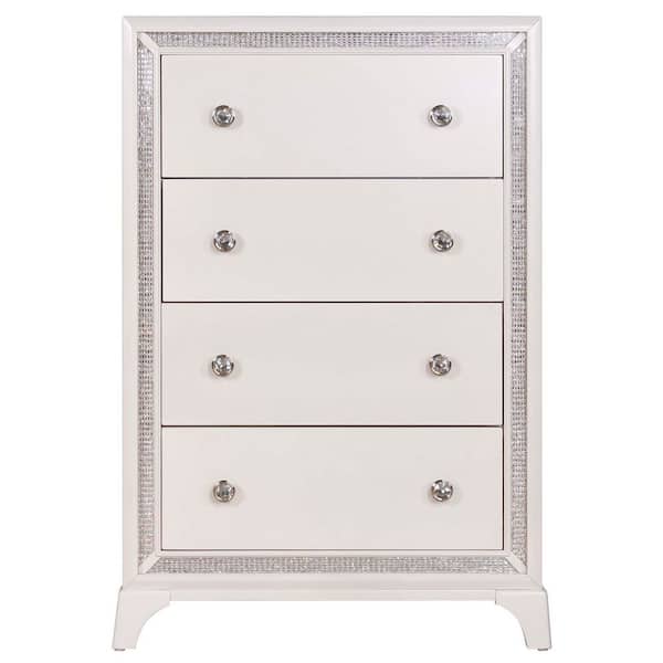 Cassie Off White 4 Drawer 32 in. Chest