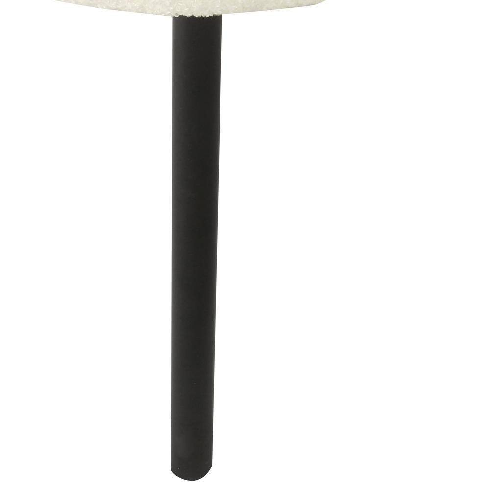 Sleek Cream Velvet Accent Chair with Matte Black Metal Legs