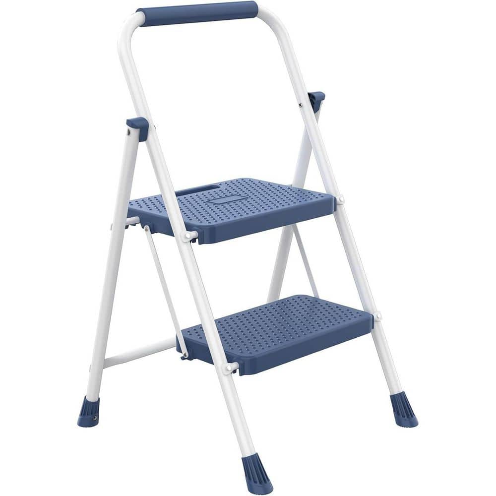 2-Step Lightweight Steel Step Stool (8 ft. Reach) with Safety Lock, 800 lb. Load Capacity, Blue price history on PriceWatchPro